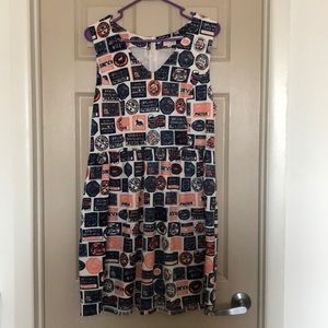 Stamp patterned dress
